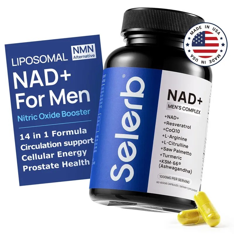 Selerb NAD+ Men’s Complex, 14-in-1 Formula, Prostate & Energy Support