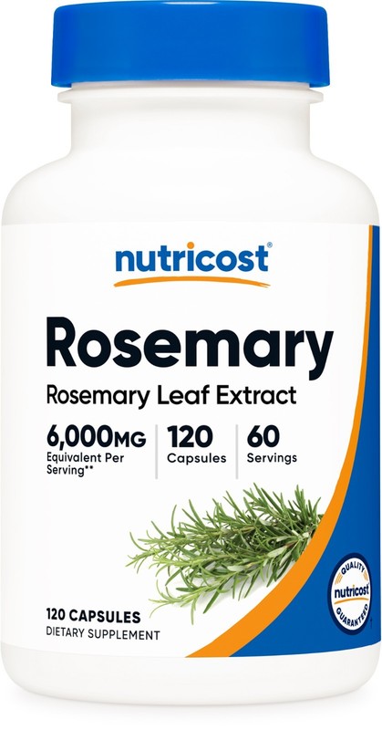 Nutricost Rosemary Extract (6,000mg Equivalent) 120 Capsules – Rosemary Leaf