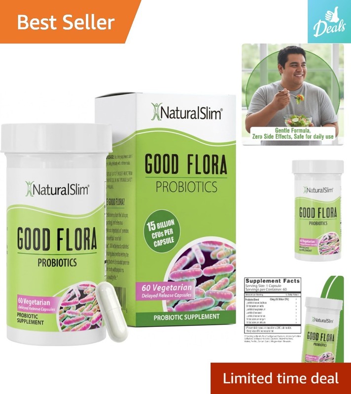 Good Flora Probiotics for Men & Women - 60 Vegetarian Capsules for Gut Vitality