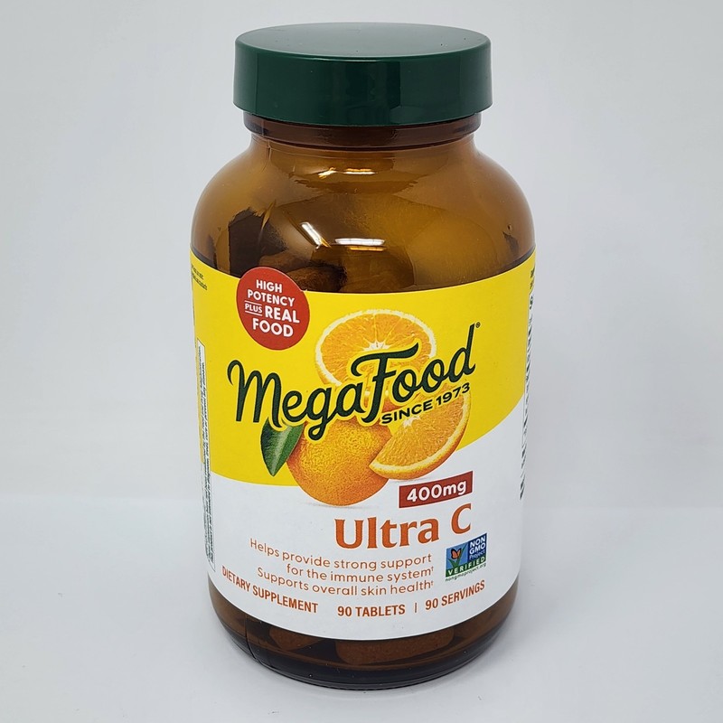 MegaFood Ultra C 400 mg, 90 Tablets, 90 Servings, Exp 09/2027