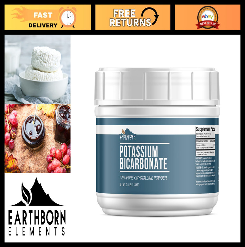 Potassium Bicarbonate 2.5 lb – Pure, Mess-Free Tub for Gardening & pH Control