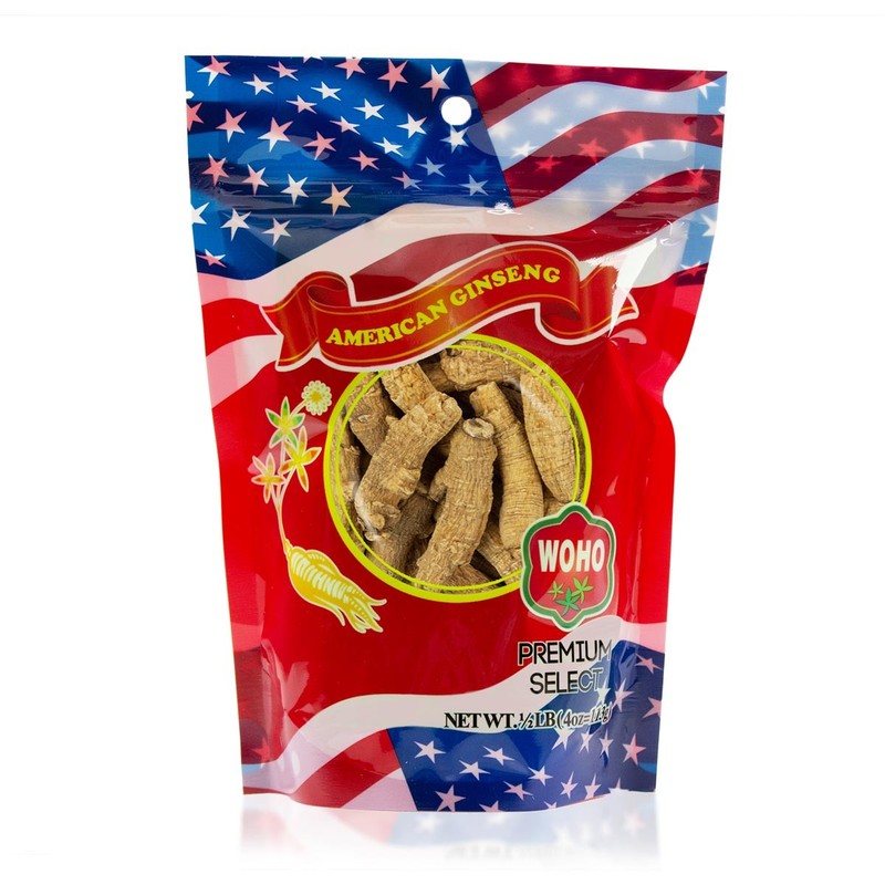 WOHO Cultivated American Ginseng #130.4 Half Short Extra Large 4 oz Bag