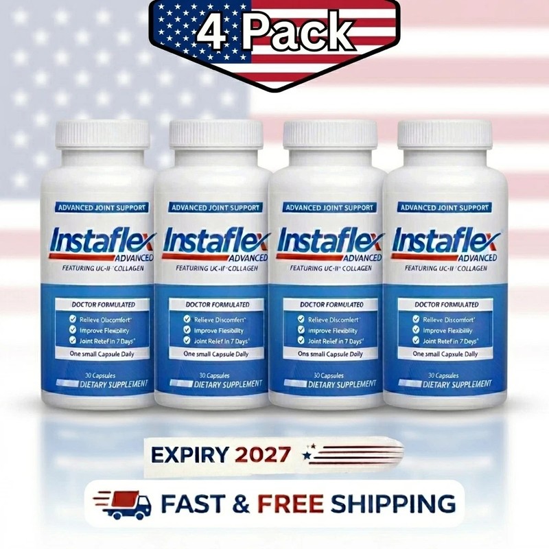4 Pack Instaflex Advanced Joint Support Doctor Formulated 30 Capsules