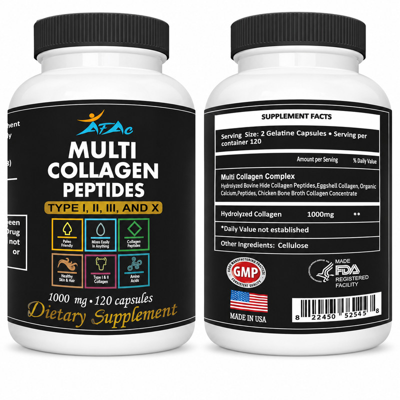 VITAMISAN 2-Pack Multi Collagen Plus Pills (Type I, II, III, X), 240 Capsules gallery