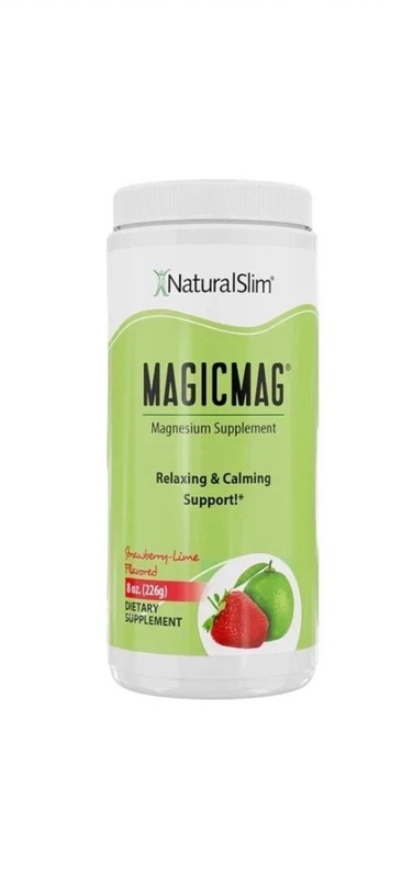 NaturalSlim MagicMag Magnesium Citrate Powder, Strawberry Lime, 8oz