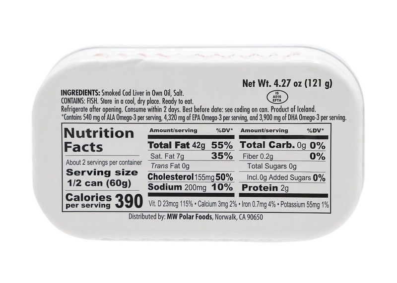 Delicious Smoked Cod Liver in Oil 4.27oz – Rich in Omega-3, Preservative-Free gallery