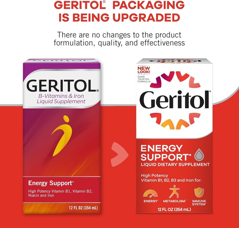 Geritol Liquid Multivitamin and Iron Supplement for Energy Support 12 Fl Oz gallery