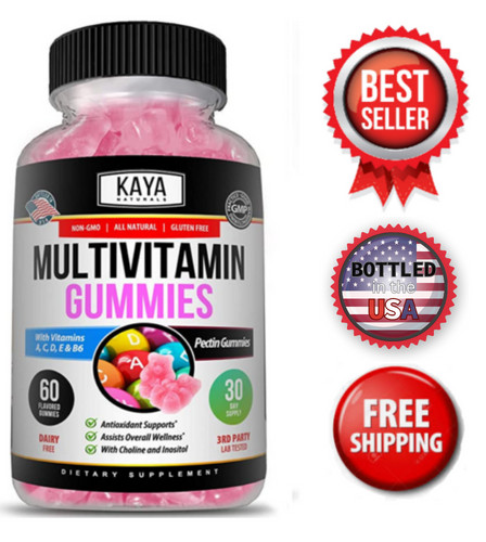 Multi Vitamin Gummy, 60 Count, Biotin, Vitamin A, C & E, Zinc & Vitamin B-12
