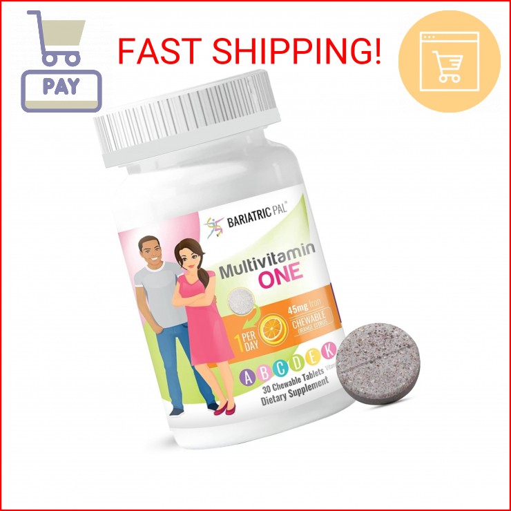 BariatricPal Multivitamin ONE 1 per Day! Bariatric Multivitamin Chewable with 45