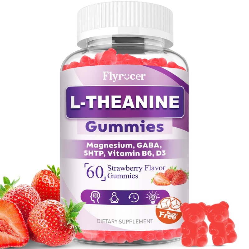 Sugar Free LTheanine Gummies, L Theanine Supplement for Adults & Kids, L’Thea…