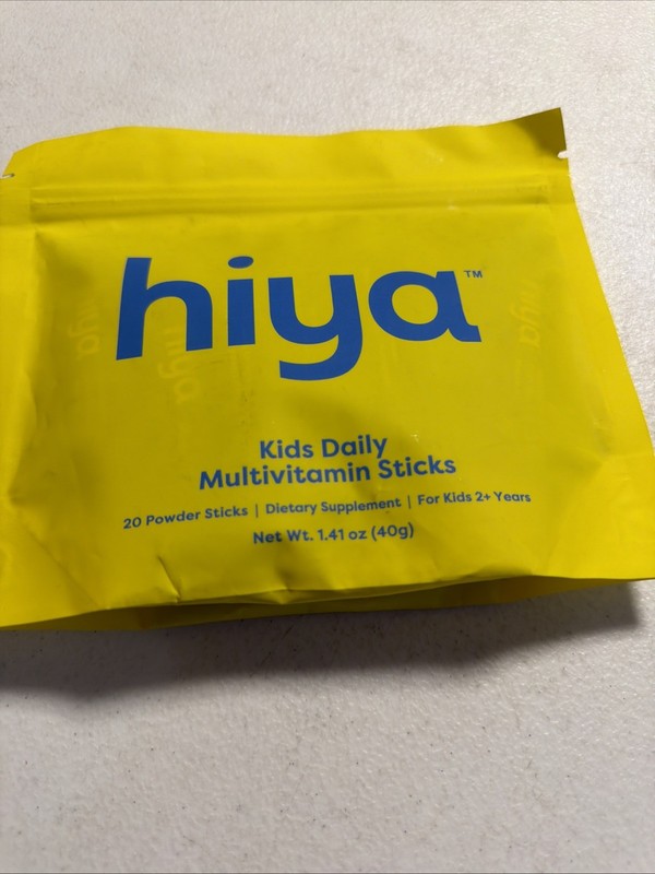Hiya Kids Daily Multivitamin Sticks 20 Powder Sticks NEW