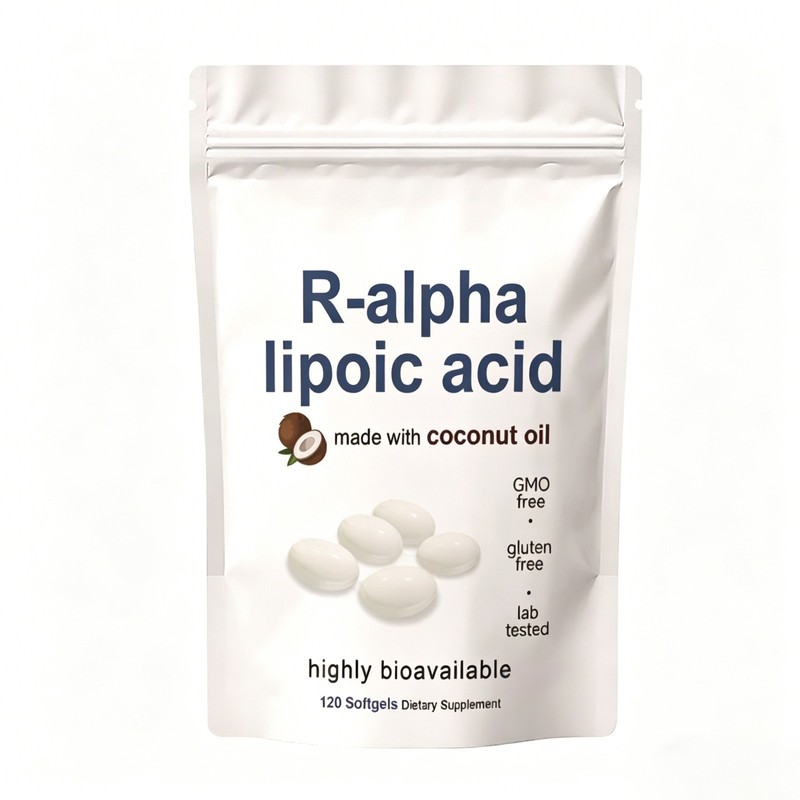 R-alpha Lipoic Acid 600mg with MCT Oil, 120 Softgels, Antioxidant Support