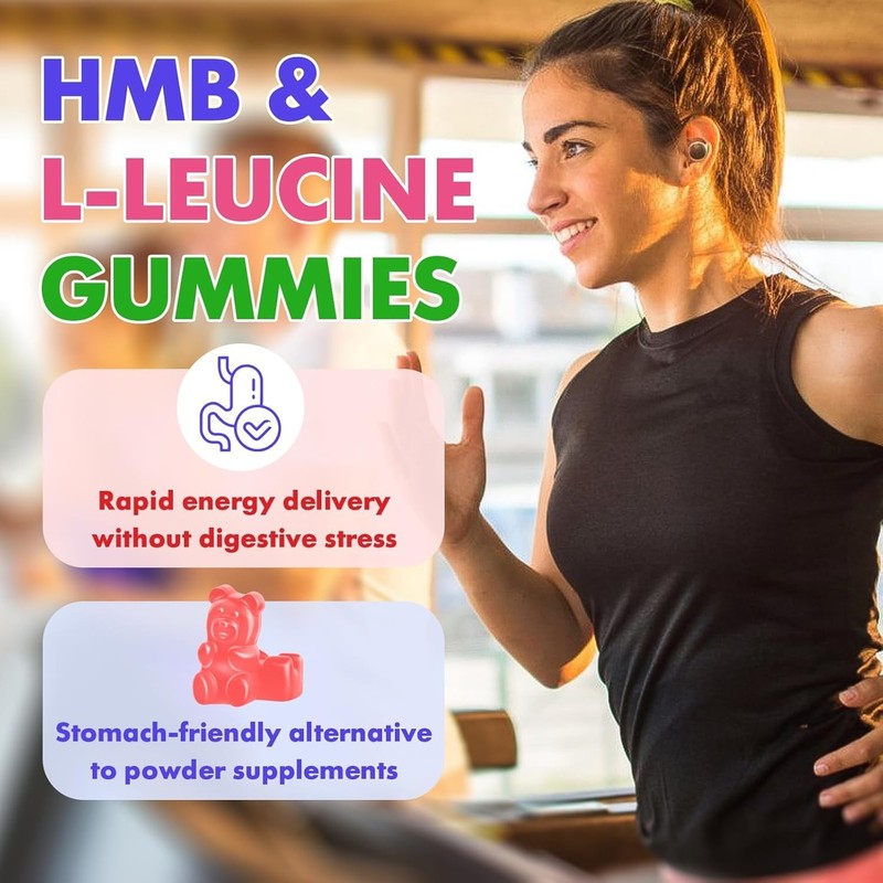 2 Pack HMB and L-Leucine 3000mg with Calcium Gummies gallery