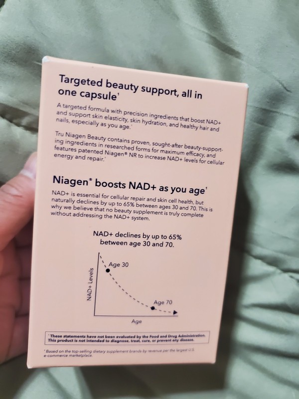 Tru Niagen Beauty, For Hair, Skin And Nails, 60 Capsules, New In Box gallery