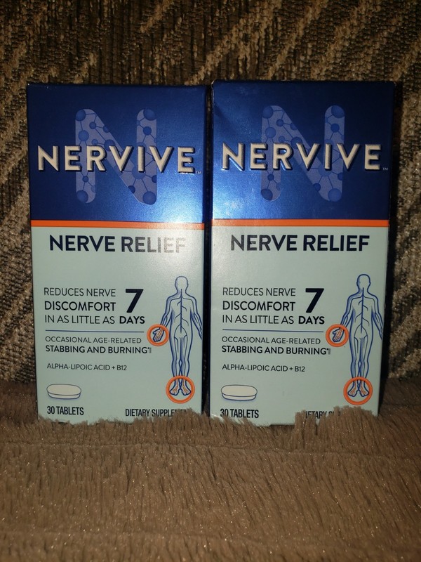 (2×30=60ct) Boxes Nervive Nerve Relief Dietary Supplement Tablets Exp. 2028+