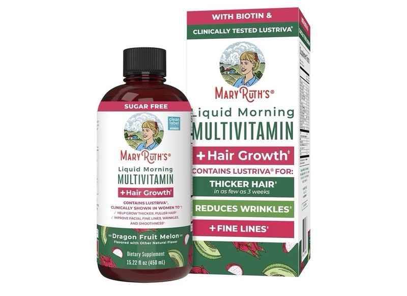 Mary Ruth’s Liquid Morning Multivitamin +Hair Growth Dragon Fruit 15.5 FL. OZ.