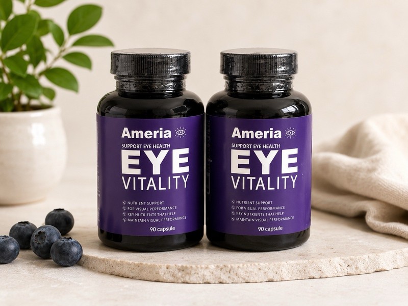 2X Ameria Eye Vitality Supplement to Support Ocular & Macular Health 90 Caps