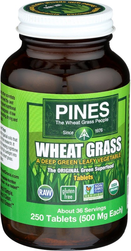 PINES Organic Wheat Grass, 250 Count Tablets | PINES Wheat Grass as featured in gallery