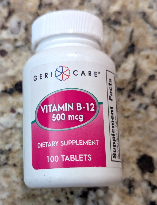 Geri Care Vitamin B-12 500mcg Tablets 100 count exp: 12/2026
