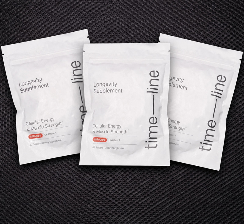 3X Timeline Mitopure 180 Softgels Urolithin A Longevity Cellular Health Support
