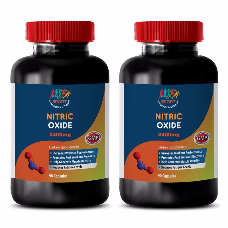 Muscle Supplements – Nitric Oxide 2400mg – Glutamine Capsules 2 Bottles