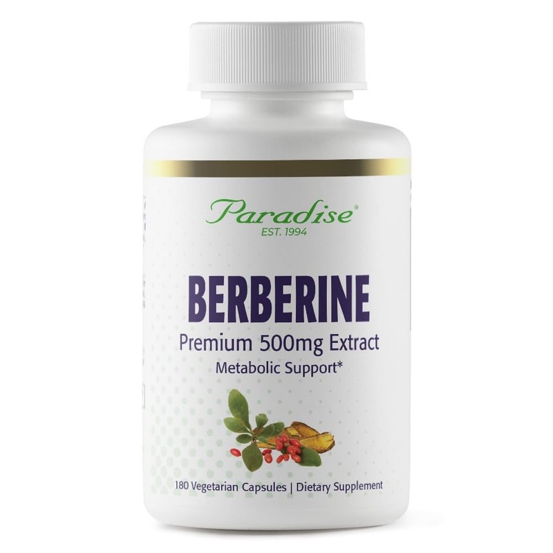 Paradise Herbs, Berberine Extract, 500 mg, Pure & Potent Berberine Supplement…