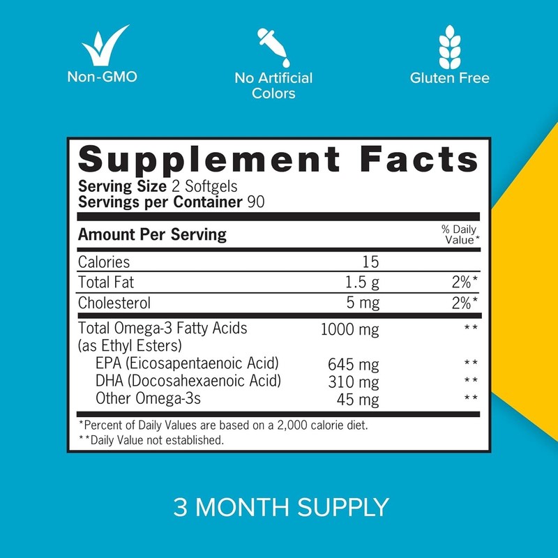 Heart Health Support Omega 3 Mini Softgels, 3 Supply gallery