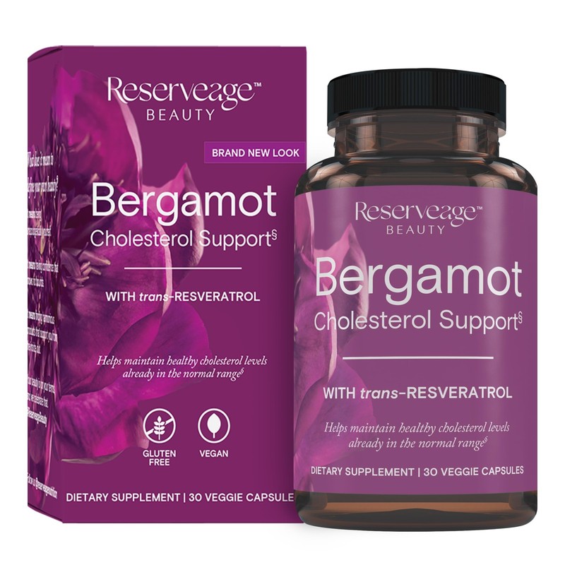 Reserveage Beauty Bergamot Cholesterol Support with Resveratrol – Antioxidant…