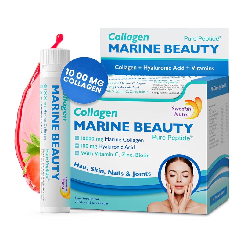 Swedish Nutra Marine Beauty Collagen Shots - for Hair, Skin & Nails 20x25ml gallery
