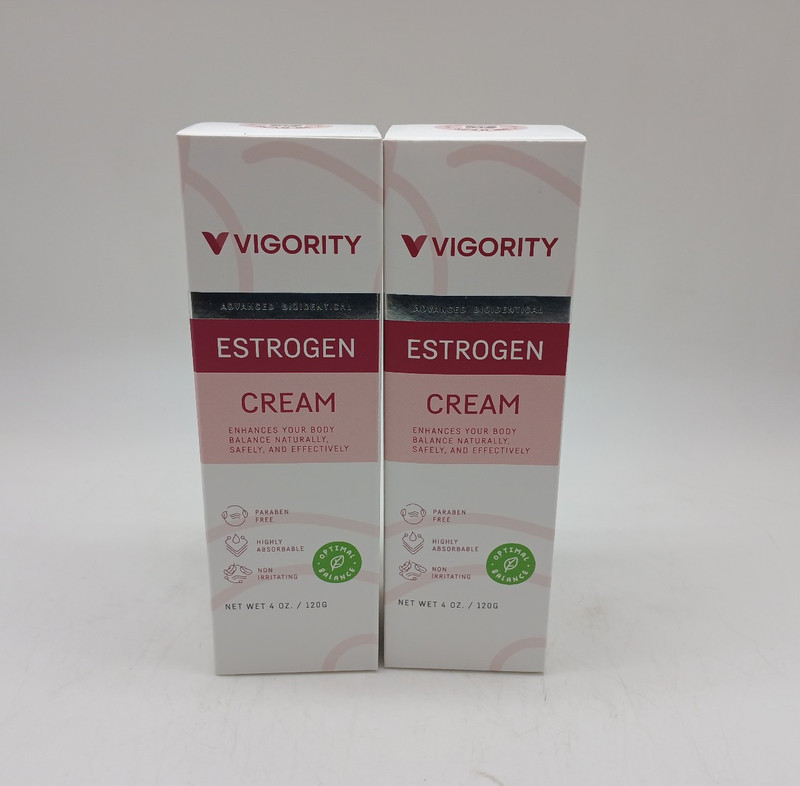 Vigority Estrogen Cream For Women Body Balance Menopause Relief 4oz 2-Pack