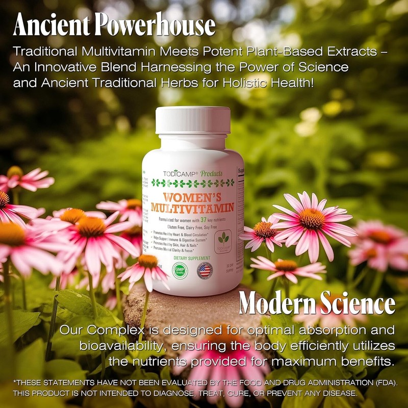 Women's Multivitamin by Todicamp Products-Hair Skin and Nails Vitamins-30 Day gallery