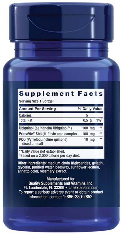 SUPER UBIQUINOL COQ10 with PQQ HEART HEALTH FATIGUE 100mg 30Sgl LIFE EXTENSION gallery