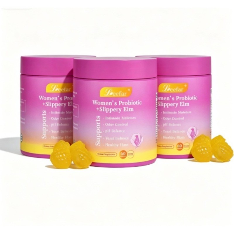 Women's Probiotic with Slippery Elm Gummies Pineapple Flavor Supplement-1-3 Pack gallery