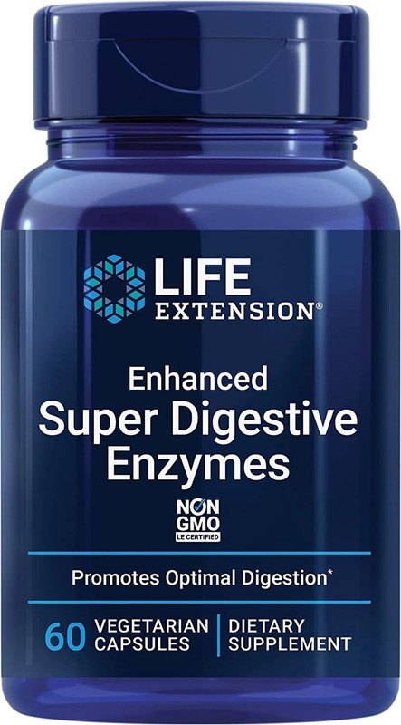 Life Extension Enhanced Super Digestive Enzymes – 60 Vegetarian Capsules