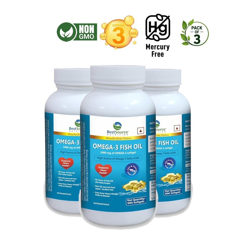 Best.Source Omega 3 Fish Oil 60 Softgels Pack 3