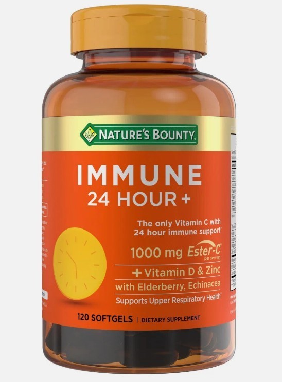 Nature’s Bounty Immune 24 Hour Vit C 1,000 mg of Ester C Vit D and Zinc 120 ct