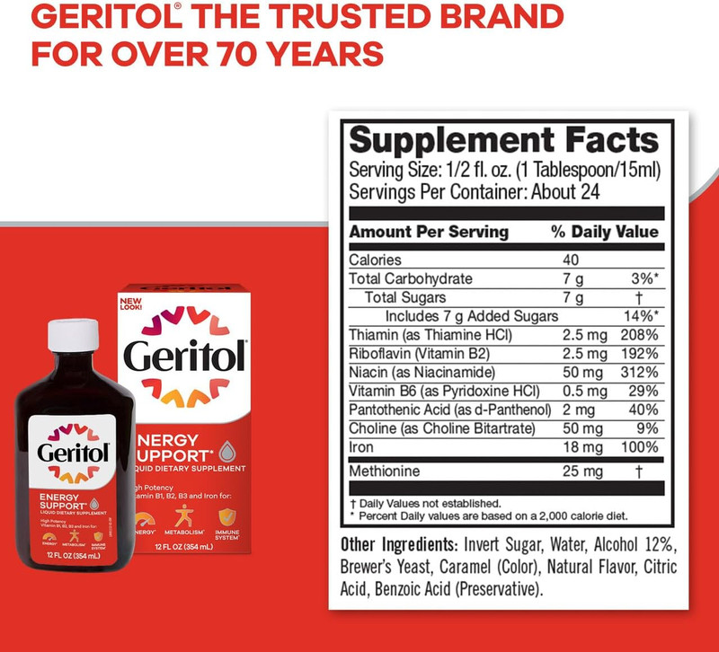 Liquid Vitamin and Iron Supplement, Energy Support, Contains High Potency B-V... gallery