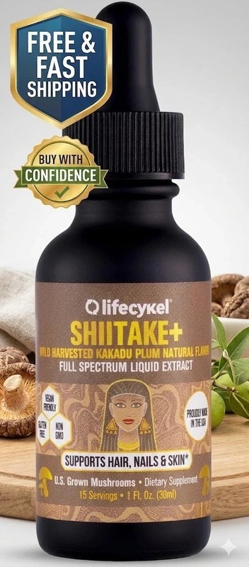 Lifecykel – Shiitake Mushroom Extract with Kakadu Plum- Hair Skin & Nail Supp…