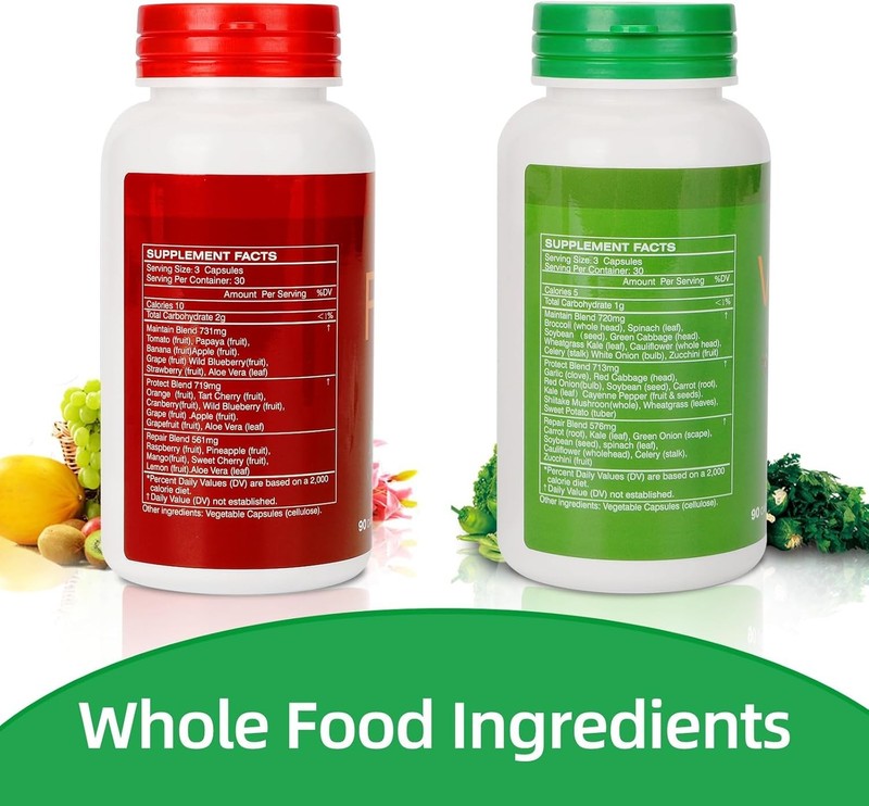 Fruits and Veggies Supplement Balance of Daily Nature 180 Capsules - 2 Bottles gallery