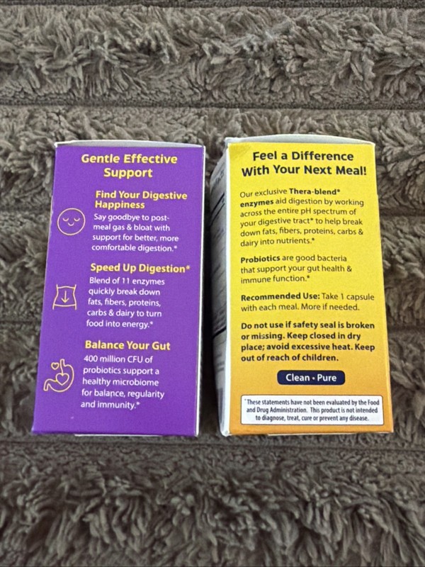 (2) Enzymedica Digestive Enzymes + Probiotics (30 Capsules Each) Exp: 11/27 gallery