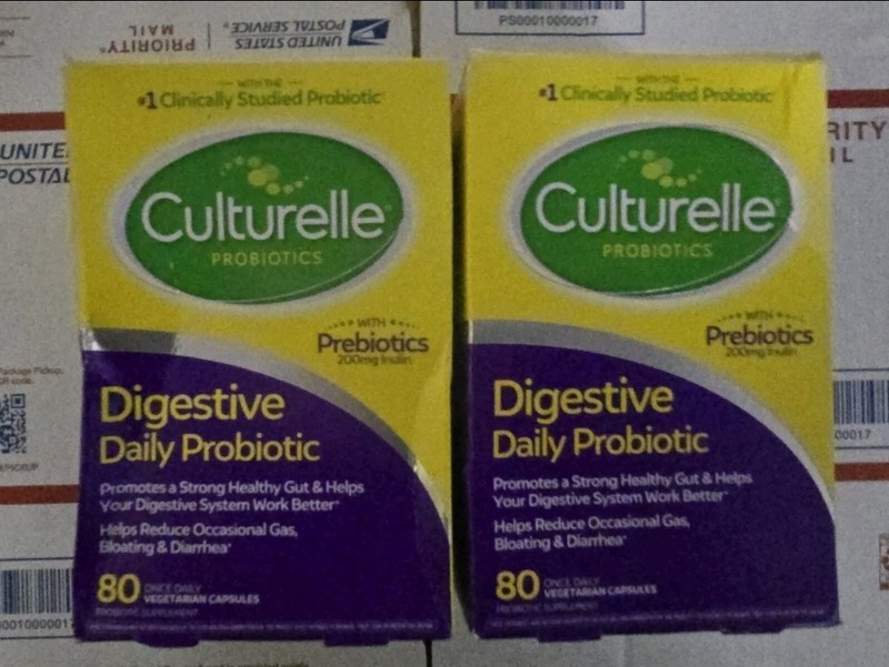 Culturelle Digestive Health Daily Probiotic 80 X 2 = 160 Capsules Exp 2027
