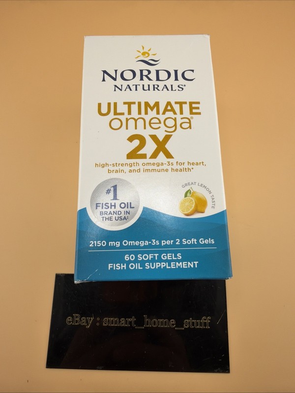 Nordic Naturals Ultimate Omega 2X 2150mg Lemon Flavor 60 Softgel Exp 12/2028