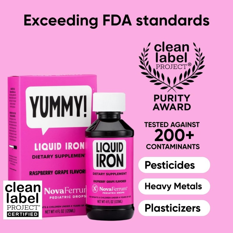 Yummy | Pediatric Drops Liquid Iron Supplement for Infants and Toddlers | Liq... gallery