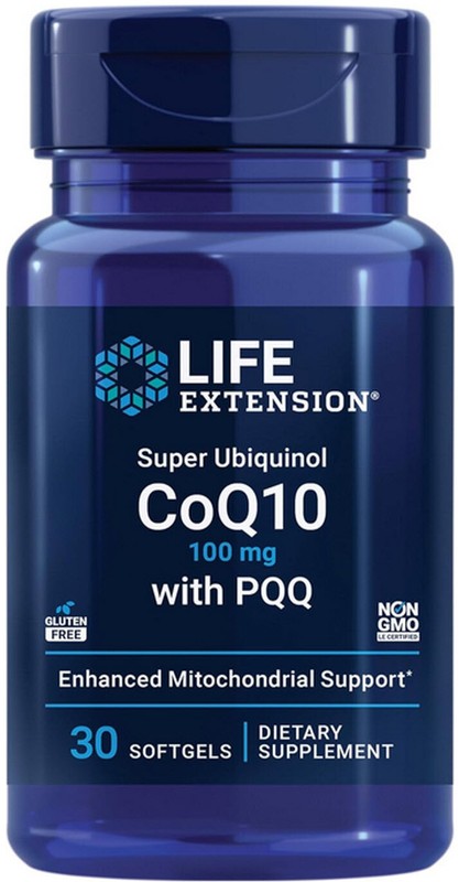 SUPER UBIQUINOL COQ10 with PQQ HEART HEALTH FATIGUE 100mg 30Sgl LIFE EXTENSION
