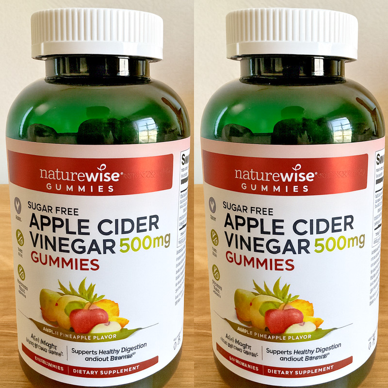 2-Pack NatureWise Apple Cider Vinegar Gummies 500mg 120 Each 240 Total Exp 2026