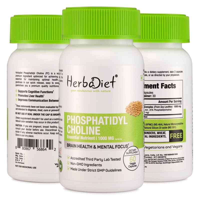 Phosphatidyl Choline PC Capsules Brain Boost Memory Support Cognitive Enhancer gallery
