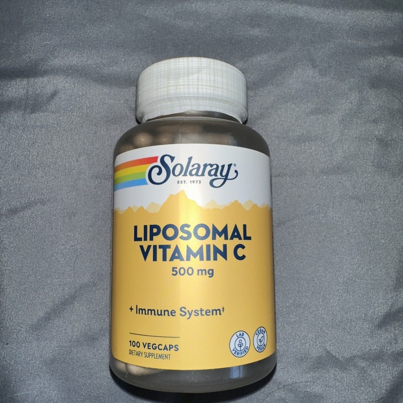 BEST BY DATE: 10/2024 Solaray Liposomal Vitamin C 500 mg 100 Vegcaps