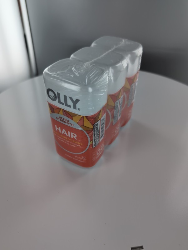 Olly Hair Ultra Strength Multi-Benefit Blend Soft Gels 30 Sealed 3-PACK Growth