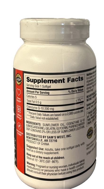 Member's Mark CoQ10 Softgels 200 mg 180 Count EXP 03/2028 gallery