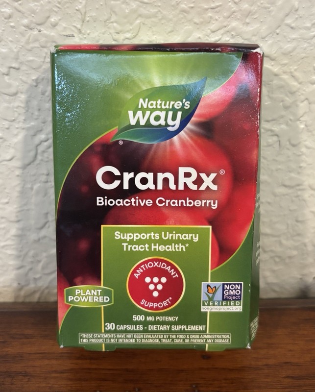 Natures Way CranRx URINARY HEALTH Bio active Cranberry 30 Caps Exp 04/2027